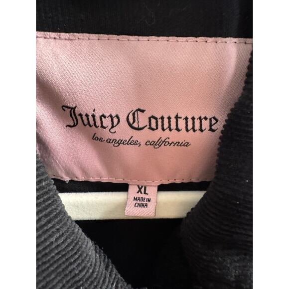 Juicy Couture Corduroy Crop Moto Jacket Retro Y2K Country Western Casual XL - Picture 2 of 6